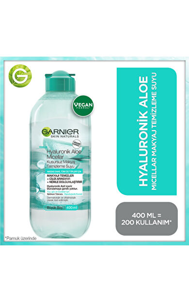 Garnier Micellar Hyaluronik Aloe Kusursuz Makyaj Temizleme Suyu 400 ml