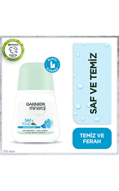 Garnier Mineral Saf&Temiz Arındırıcı Etki Roll-On Deodorant
