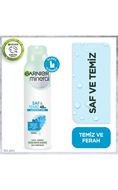 Garnier Mineral Saf&amp;Temiz Sprey Deodorant 150 ml
