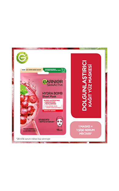 Garnier Maske Nem Bombası Üzüm Çekirdeği Özü