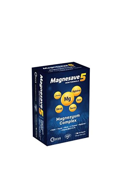 Magnesave 5 Magnezyum 60 Kapsül