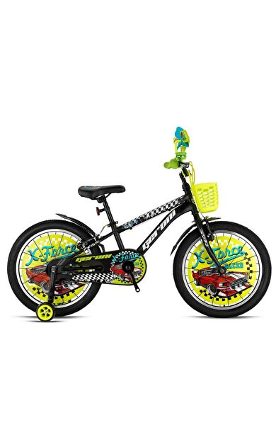Geroni X-FORCE - 16" MTB - 10' - Vitessiz - V.B - Mat Siyah-Beyaz/Neon Sarı