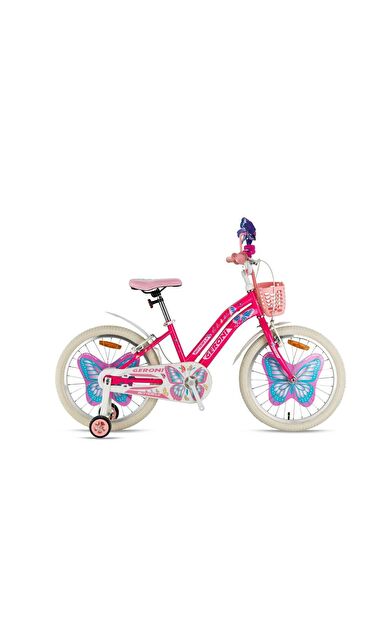 Geroni BUTTERFLY - 16" MTB - 10' - Vitessiz - V.B. - Neon Pembe-Beyaz/Mavi