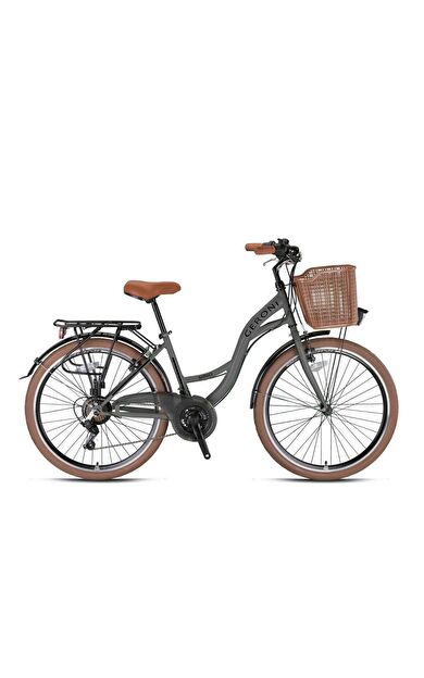 Geroni SIRIO - 28" City Bike - 21 Vites - V.B. - Nardo Gri - Siyah - Shimano