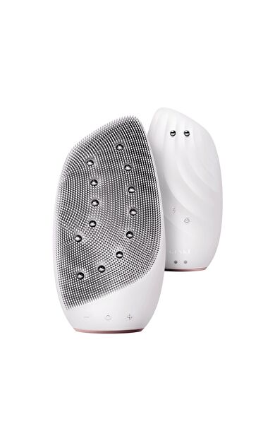 Geske Termal Yüz Temizleme Ve Mikro Akım Cilt Sıkılaştırıcı Cihaz | Sonic Thermo Facial Brush Face-lifter Beyaz