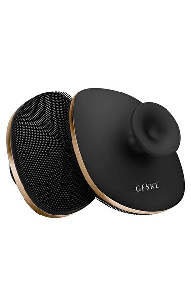 Geske Vücut Temizleme Fırçası (metal Detaylı Yumuşak Silikonlu) | Body Brush Koyu siyah