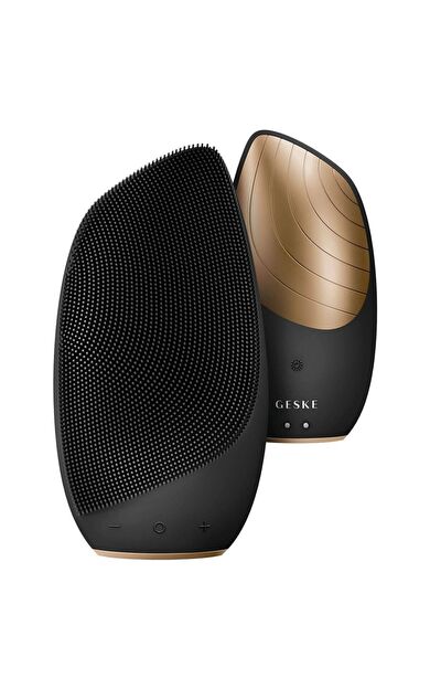Geske Yüz Temizleme Ve Masaj Cihazı ( Titreşimli, Isılı) | Sonic Thermo Facial Brush Koyu siyah