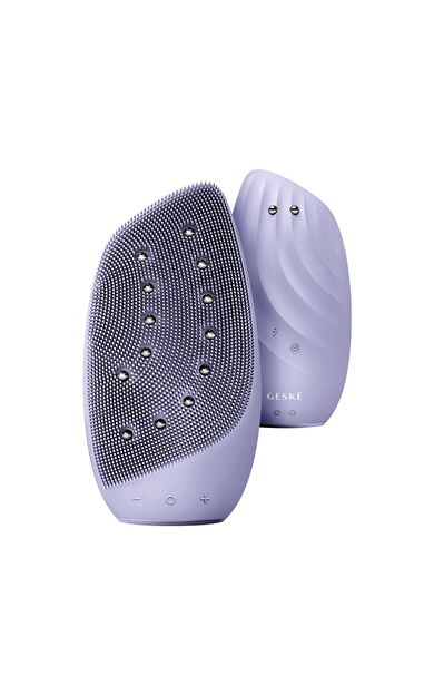Geske Termal Yüz Temizleme Ve Mikro Akım Cilt Sıkılaştırıcı Cihaz | Sonic Thermo Facial Brush Face-lifter Mor