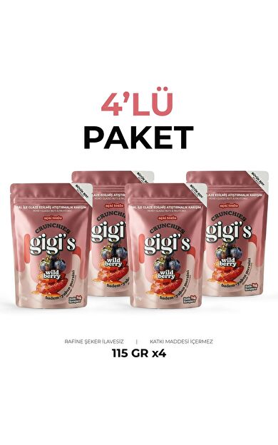 Gigi's Açai Wild Berry Bal ile Glaze Edilmiş Crunchie ( 4 adet )