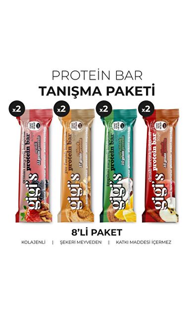 Gigi's Tanışma Paketi Kolojenli Protein Bar - 8 Adet Karışık