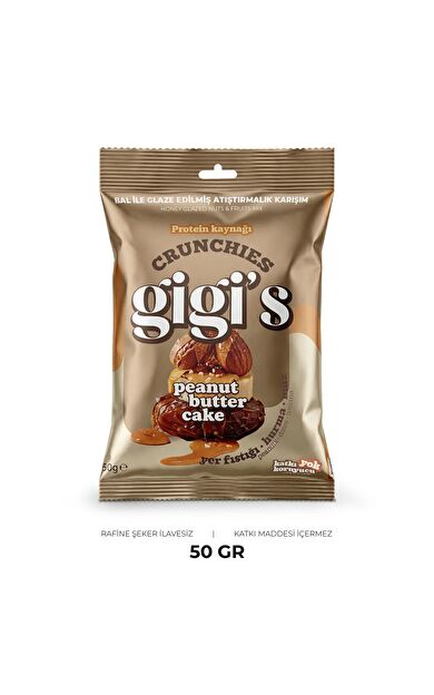 Gigi's Peanut Butter Cake Bal ile Glaze Edilmiş Crunchie Karışım 50g
