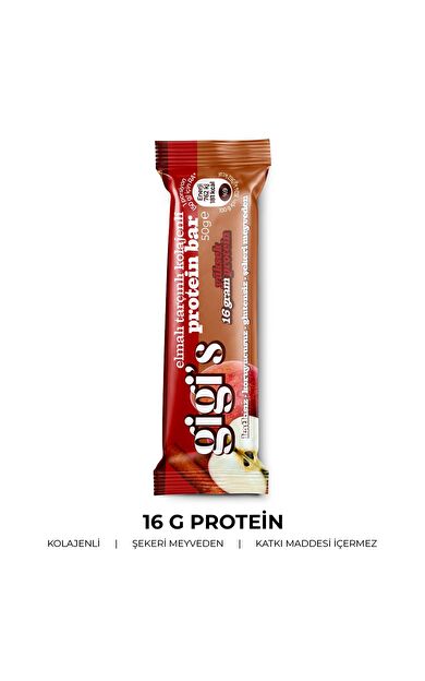 Gigi's Elmalı Tarçınlı Kolajenli Yüksek Protein Bar