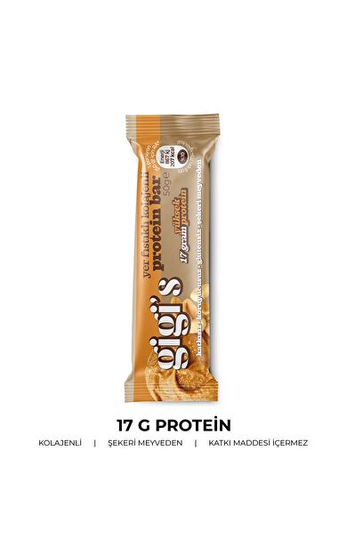 Gigi's Yer Fıstıklı Kolajenli Yüksek Protein Bar