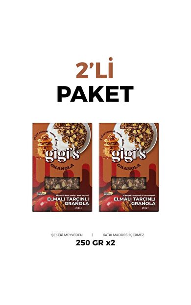Gigi's Elmalı Tarçınlı Granola 2'li Paket 2x250 Gram