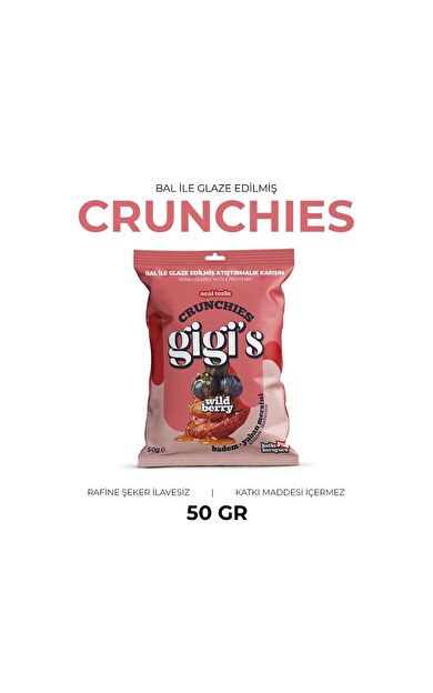 Gigi's Açai Wild Berry Bal ile Glaze Edilmiş Crunchie Karışım 50g