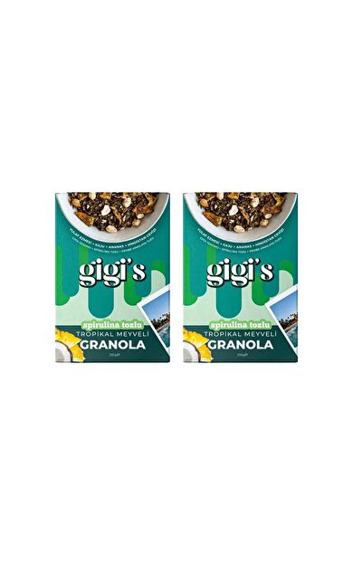 Gigi's Tropikal Meyveli Granola - Spirulina, Chia 2'li Paket 2x250 Gram