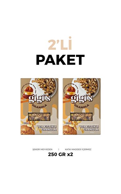 Gigi's Yer Fıstıklı Granola 2'li Paket 2x250 Gram