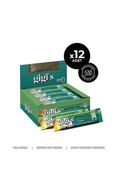 Gigi's 12'li Tropik Meyveli Kolajenli Protein Bar Paketi