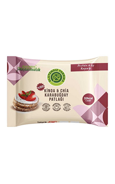 GLUTENSİZ FABRİKA Çipo Kinoa&amp;Chia Karabuğday Patlağı 24g
