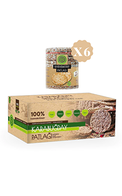 GLUTENSİZ FABRİKA Karabuğday Patlağı Sade 6'lı Paket