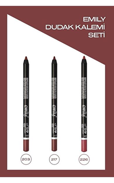 Emily Dudak Kalemi 3lü Set No203-217-226