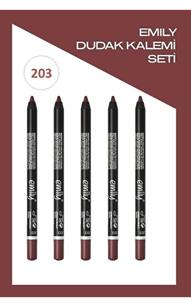 Emily Long Lasting Lip Pencil No 203 - Dudak Kalemi x5