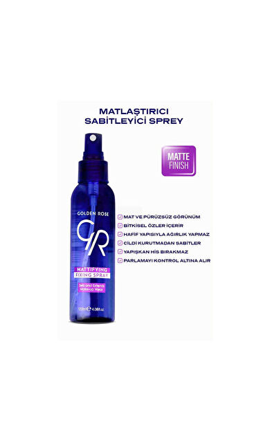 Golden Rose Mattifying Fixing Spray 120 Ml Sabitleyici