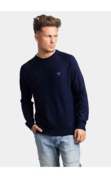 Guess M3BR17Z38V2 Alec Raglan Ls Cn Erkek Kazak