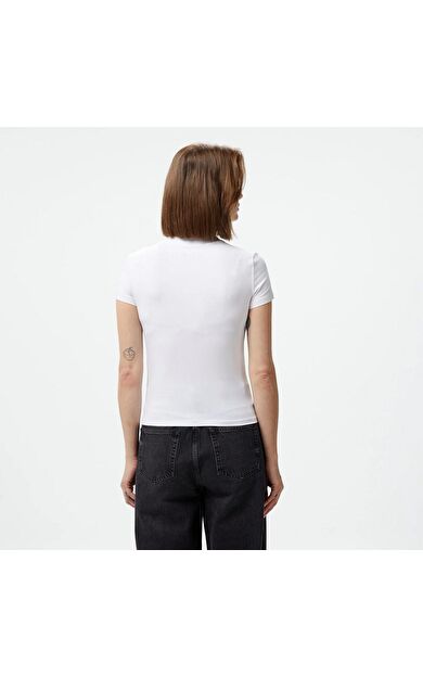 Guess W4BI26J1314 Ss Mock Neck All Ove Kadın Tişört