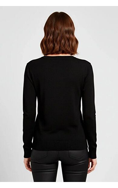 Guess W5BR41Z2NQ2 Ls Vn Saylor Logo Sw Kadın Kazak