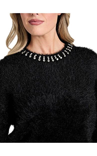 Guess W5BR58Z3BH0 Ls Cn Arisa Rhinesto Kadın Kazak