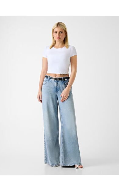 Guess W6GP11K2933 Ss Cn Elisabette Gue Top Kadın Tişört