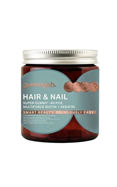 Gummy Lab Hair & Nail Elma Aromalı 60 Gummies