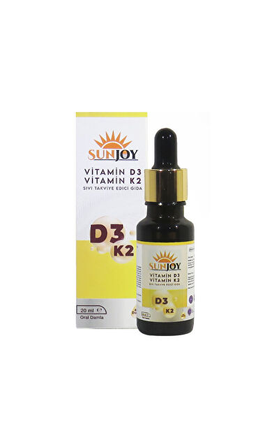 Sunjoy D3K2 Vitamin Sıvı Takviye Edici Gıda 20 ml