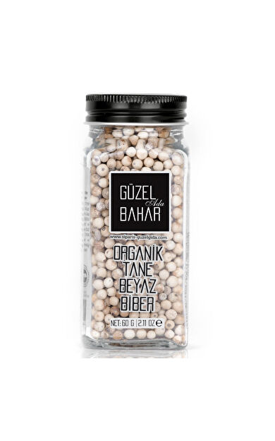 Güzel Ada Gıda Organik Tane Beyaz Biber 60 Gr