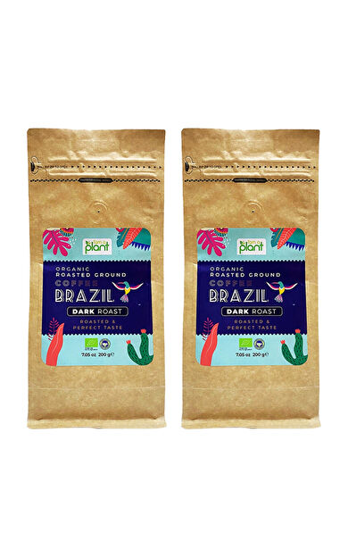 Güzel Ada Gıda Organik Öğütülmüş Filtre Kahve Brezilya Dark 2X200 Gr