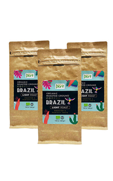 Güzel Ada Gıda Organik Öğütülmüş Filtre Kahve Brezilya Light 3X200 Gr