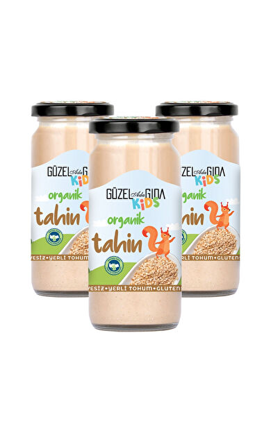 Güzel Ada Gıda Kids Organik Tahin 3X220 Gr ( Yerli Susam )