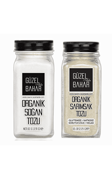 Güzel Ada Gıda Organik Sarımsak Tozu - Soğan Tozu 2'li Set