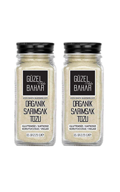 Güzel Ada Gıda Organik Sarımsak Tozu 2X65 Gr