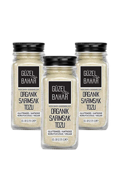 Güzel Ada Gıda Organik Sarımsak Tozu 3X65 Gr