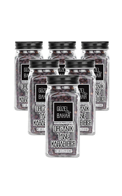 Güzel Ada Gıda Organik Tane Karabiber 6X60 Gr