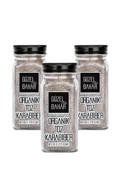Güzel Ada Gıda Organik Toz Karabiber 3X60 Gr