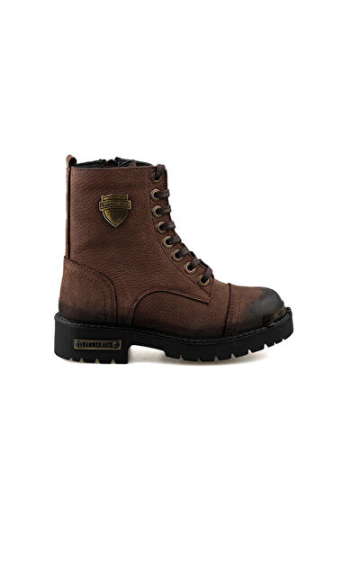 Hammer Jack 102 17600 F Kahve Yıkama Nubuk Çocuk Günlük Hakiki Deri Bot 102-17600-F-KAHVE-YIKAMA-NUBUK Kahverengi