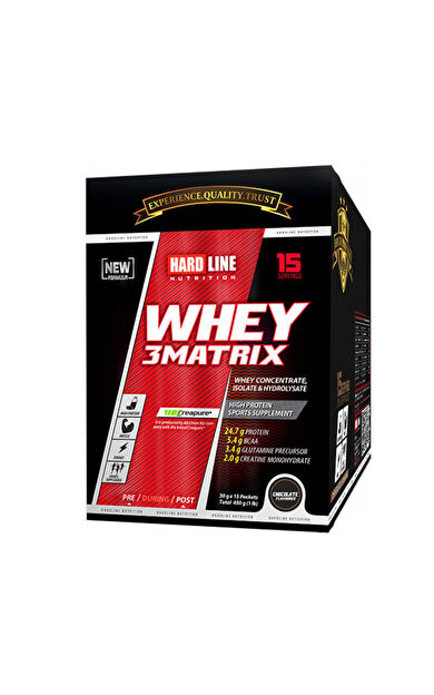 Hardline Whey 3Matrix Çilek 30 g x 15 Adet 450 g