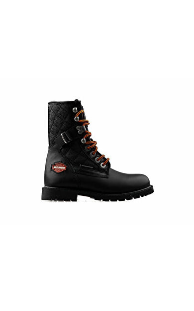 Harley Davidson New Worker Zip Çocuk Günlük Bot 025F100489-BLACK-DERI Siyah