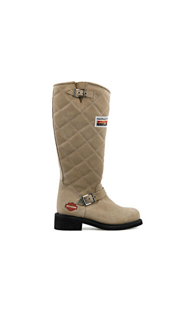 Harley Davidson Laconia Hi 646 Kadın Günlük Çizme 025G100074-CROSTA-SUET Krem
