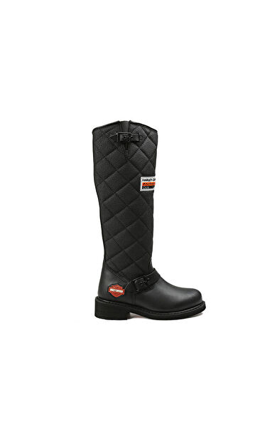 Harley Davidson Siyah Kadın Çizmesi 025G100074-Black-Derı