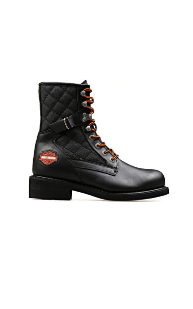 Harley Davidson Siyah Kadın Botu 025G100078-Black-Derı