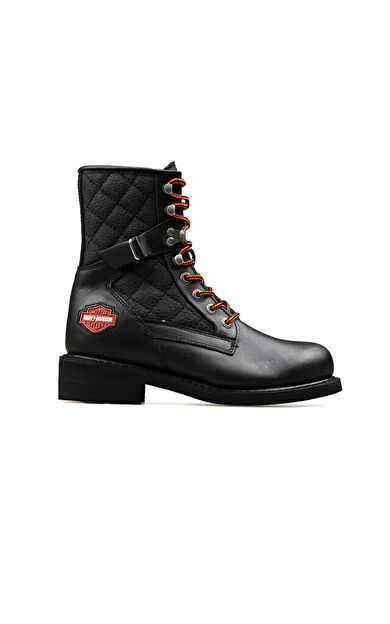 Harley Davidson Siyah Kadın Botu 025G100078-Black-Derı